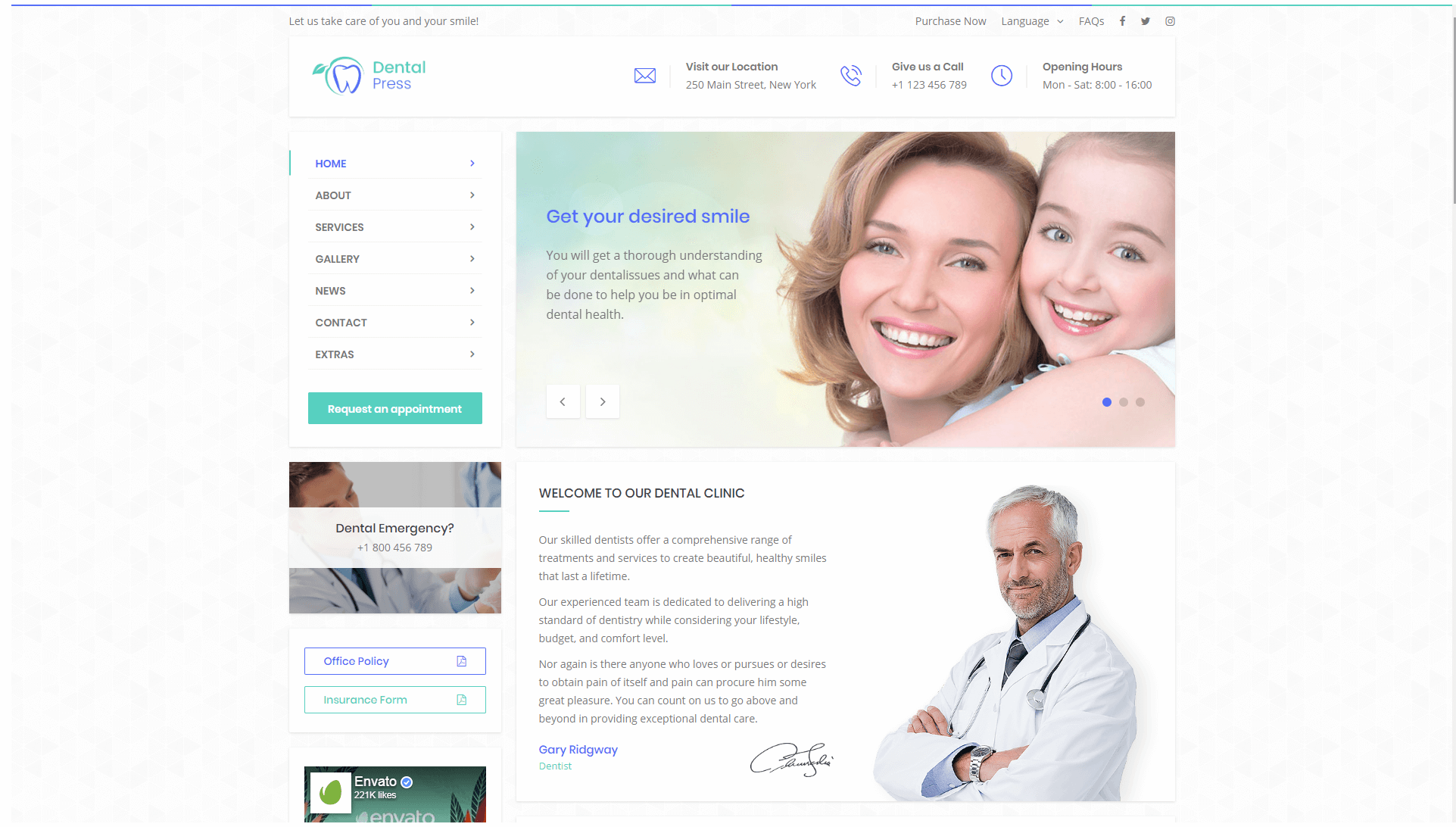strona internetowa dla stomatologa